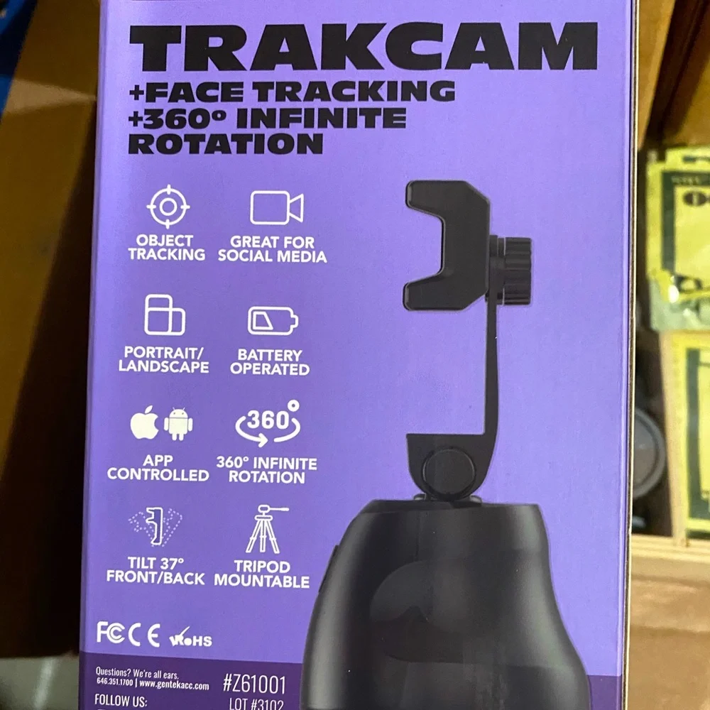 Trakcam for TikTok with face tracking 360degree infinite rotation.Brand new!